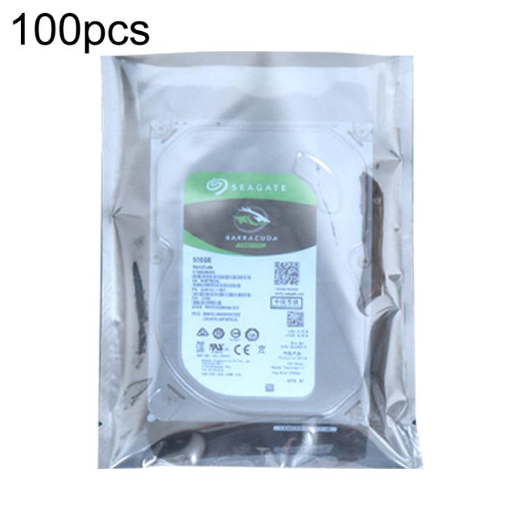 100pcs / Pack 15x20cm 15-wire Anti-static Shielding Open-Top Bag Hard Disk Insulation Bag - Grey