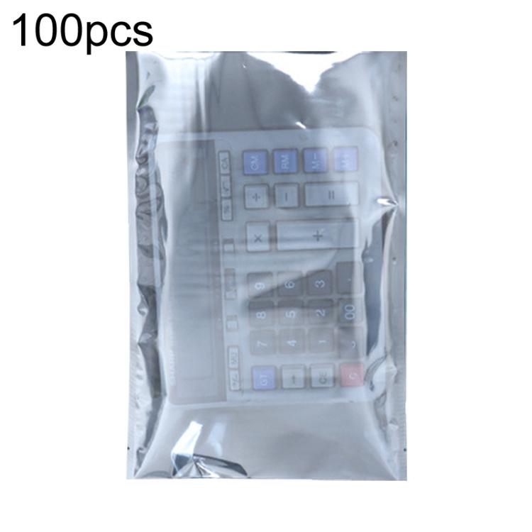 100pcs / Pack 20x30cm 15-wire Anti-static Shielding Open-Top Bag Hard Disk Insulation Bag - Grey
