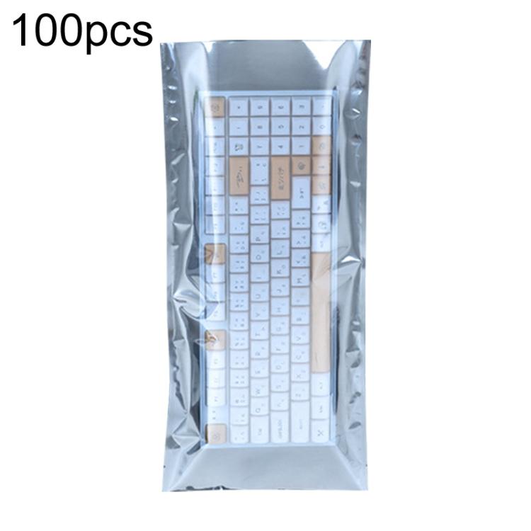 100pcs / Pack 20x45cm 15-wire Anti-static Shielding Open-Top Bag Hard Disk Insulation Bag - Grey