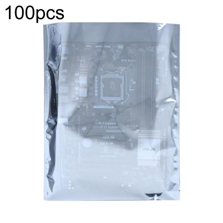 100pcs / Pack 28x37cm 15-wire Anti-static Shielding Open-Top Bag Hard Disk Insulation Bag - Grey