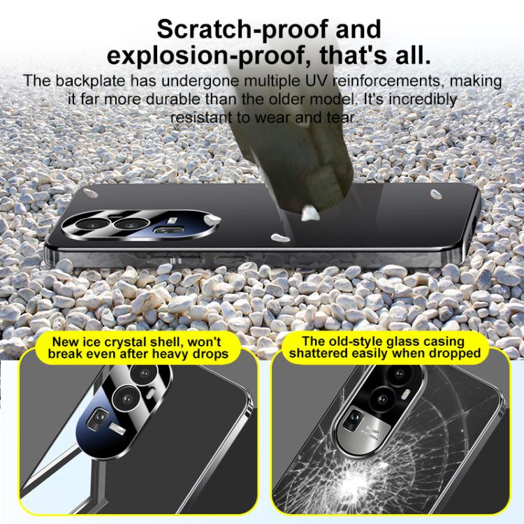 For OPPO Reno10 Global  Electroplating Ice Crystal Airbag Full Coverage Shockproof Phone Case