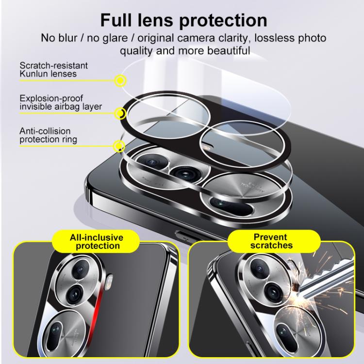 For OPPO Reno11 Global  Electroplating Ice Crystal Airbag Full Coverage Shockproof Phone Case