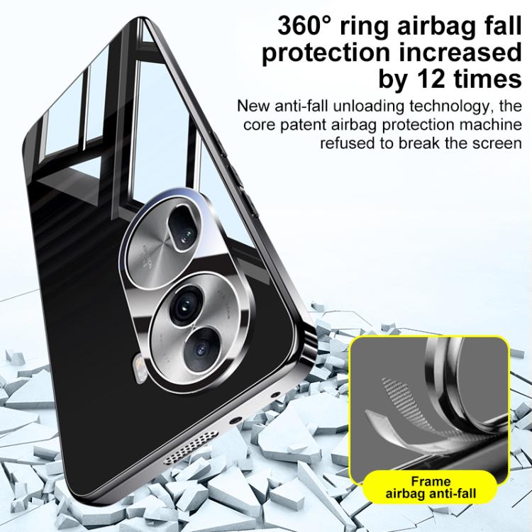 For OPPO Reno11 Global  Electroplating Ice Crystal Airbag Full Coverage Shockproof Phone Case
