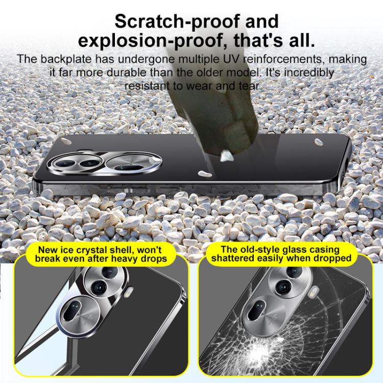 For OPPO Reno11 Global  Electroplating Ice Crystal Airbag Full Coverage Shockproof Phone Case