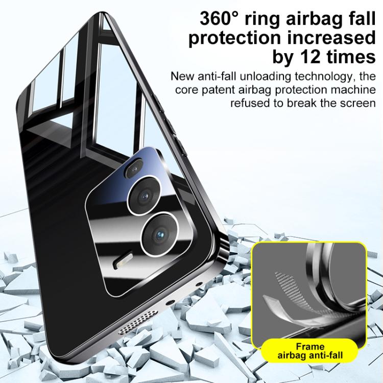 For vivo S15 Electroplating Ice Crystal Airbag Full Coverage Shockproof Phone Case