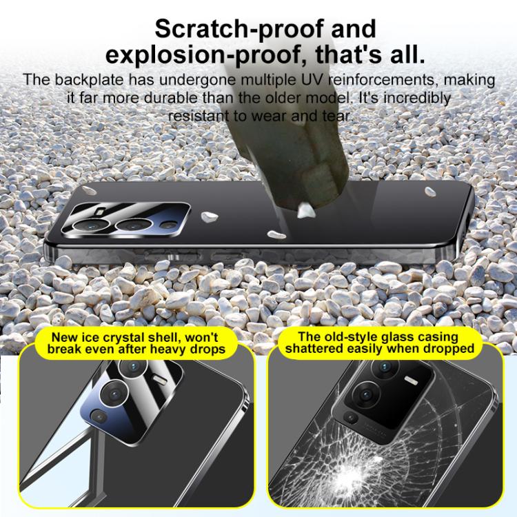 For vivo S15 Electroplating Ice Crystal Airbag Full Coverage Shockproof Phone Case