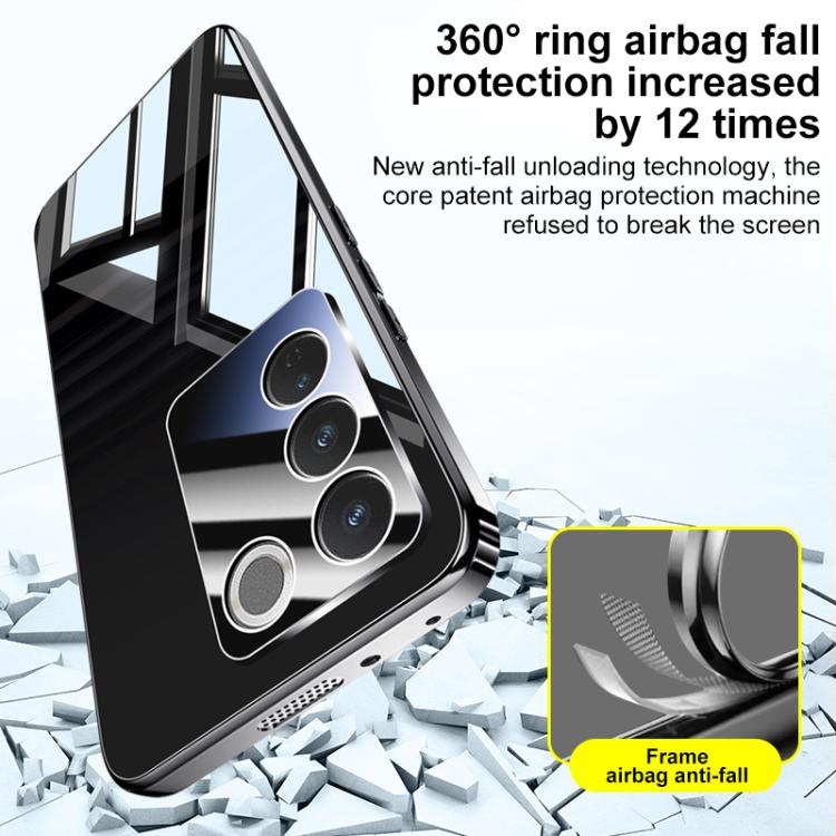 For vivo S16 Electroplating Ice Crystal Airbag Full Coverage Shockproof Phone Case