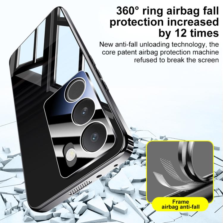 For vivo S17 Electroplating Ice Crystal Airbag Full Coverage Shockproof Phone Case