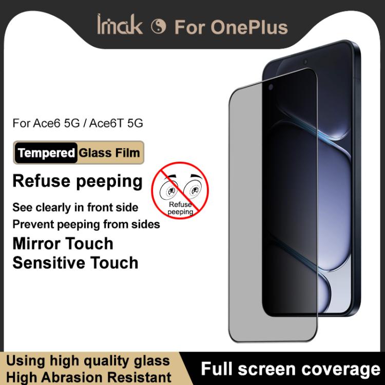 For OnePlus Ace 6 5G/Ace 6T 5G/15R imak HD Full Screen Privacy Tempered Glass Protective Film