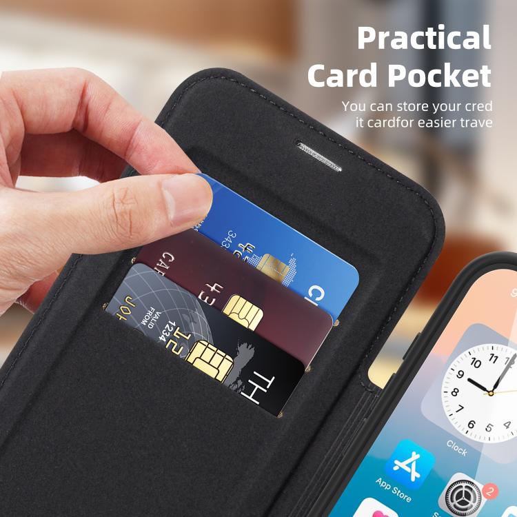 For iPhone 17 Pro Max Linton MagSafe Leather Phone Case