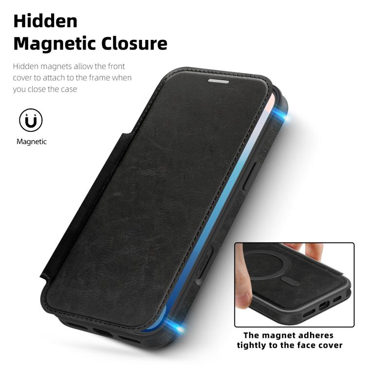 For iPhone 17 Pro Linton MagSafe Leather Phone Case