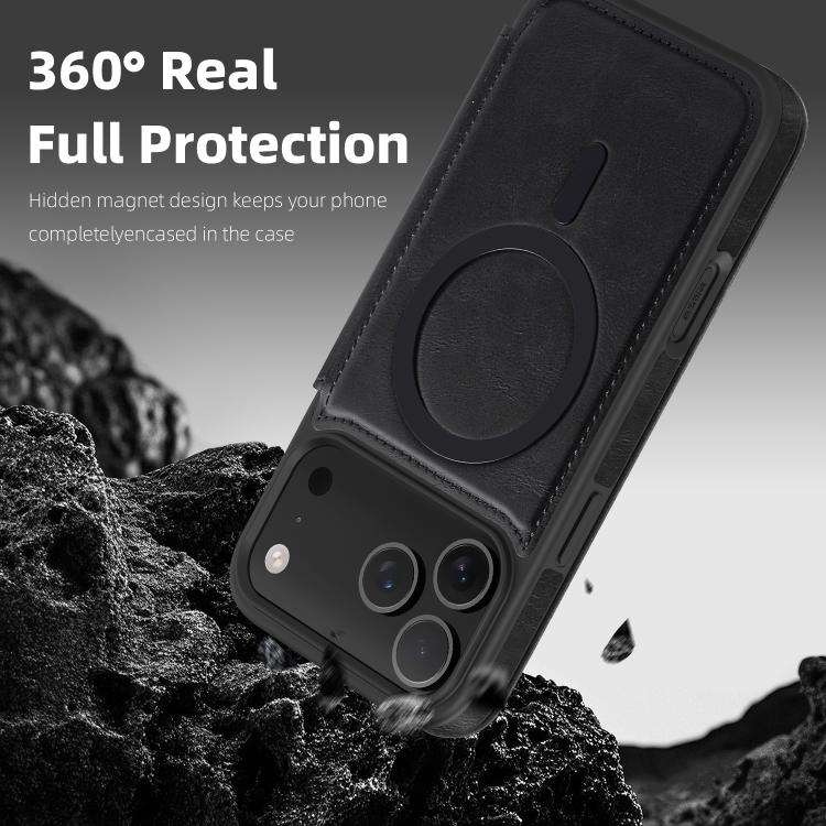 For iPhone 17 Pro Linton MagSafe Leather Phone Case