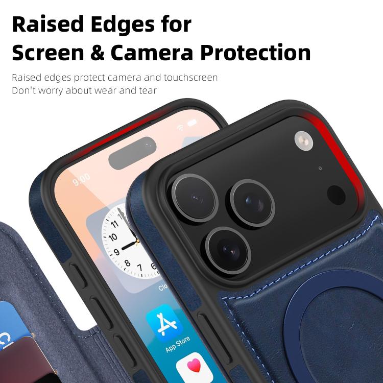 For iPhone 17 Pro Linton MagSafe Leather Phone Case