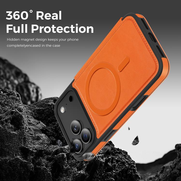 For iPhone 17 Pro Linton MagSafe Leather Phone Case