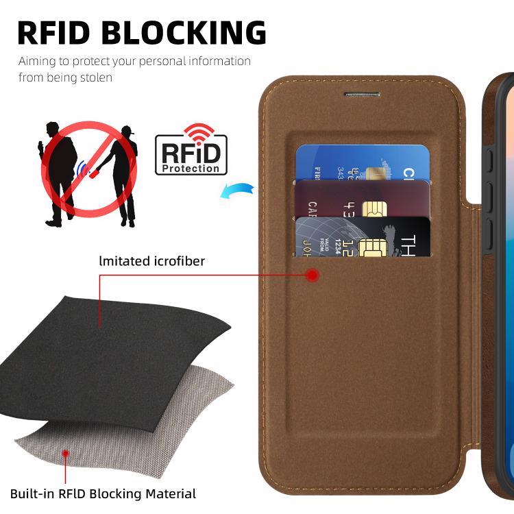 For iPhone 17 Pro Linton MagSafe Leather Phone Case
