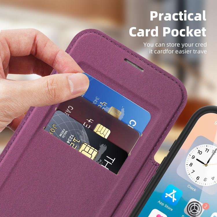 For iPhone 17 Pro Linton MagSafe Leather Phone Case