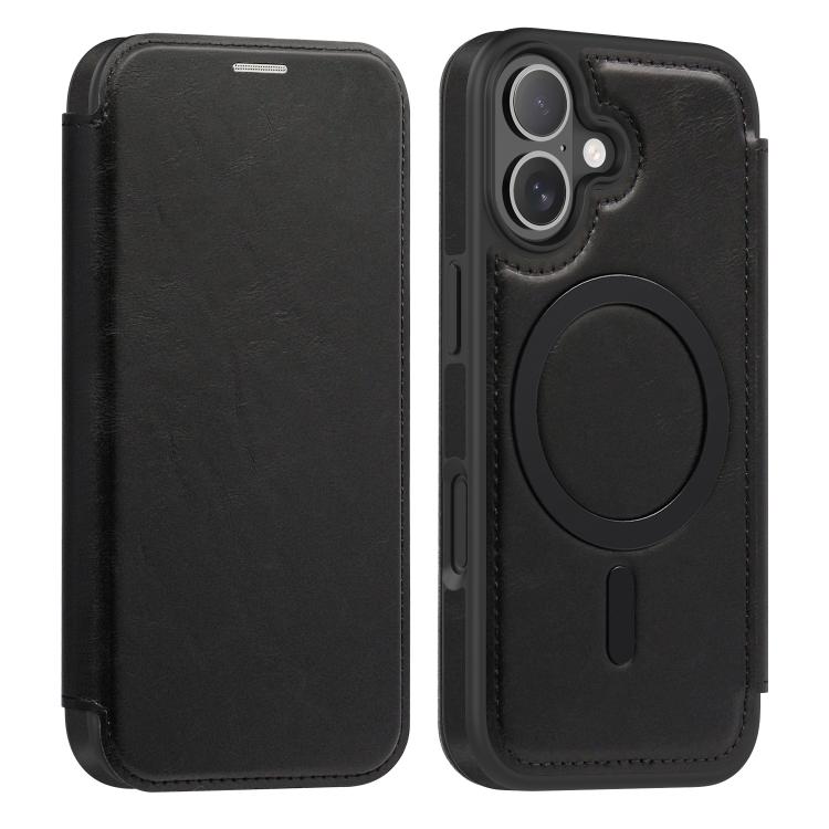 For iPhone 17 Linton MagSafe Leather Phone Case