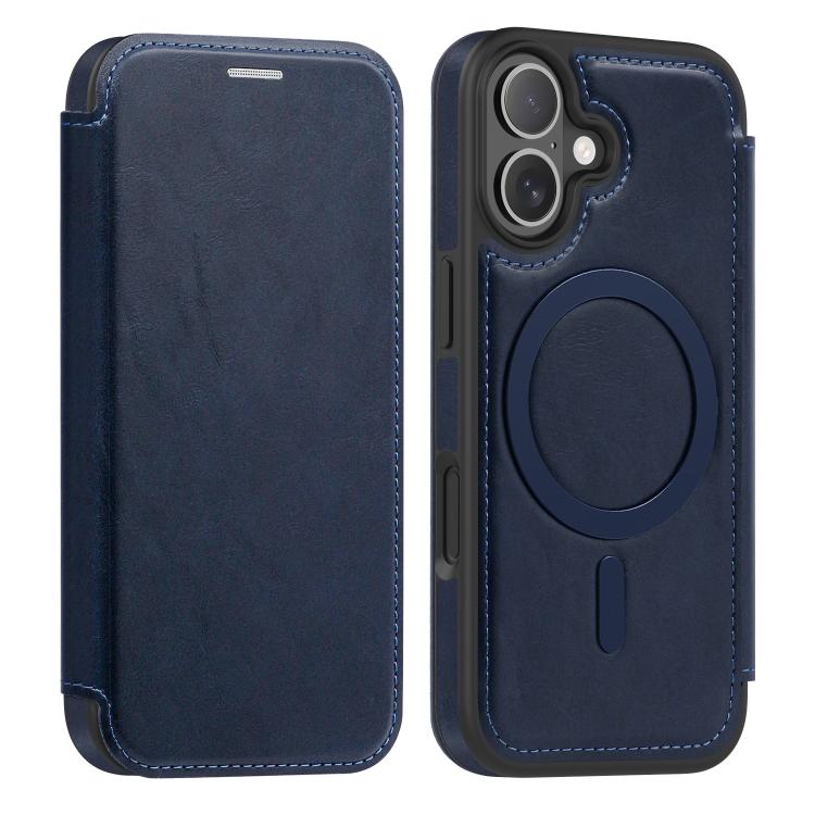 For iPhone 17 Linton MagSafe Leather Phone Case