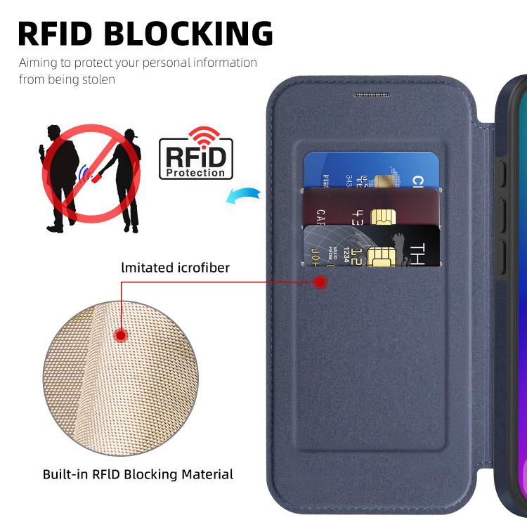 For iPhone 17 Linton MagSafe Leather Phone Case