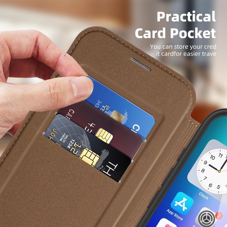 For iPhone 17 Linton MagSafe Leather Phone Case
