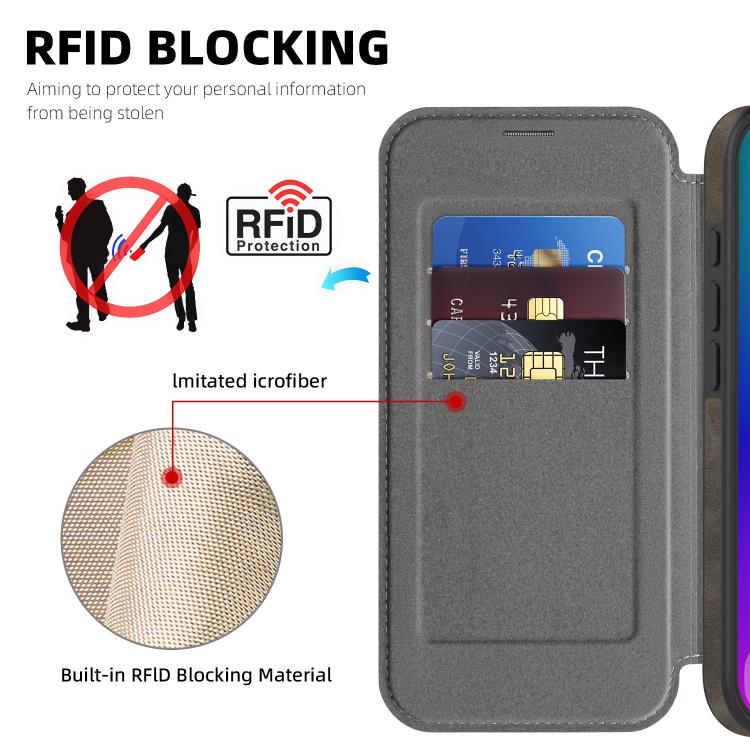 For iPhone 17 Linton MagSafe Leather Phone Case