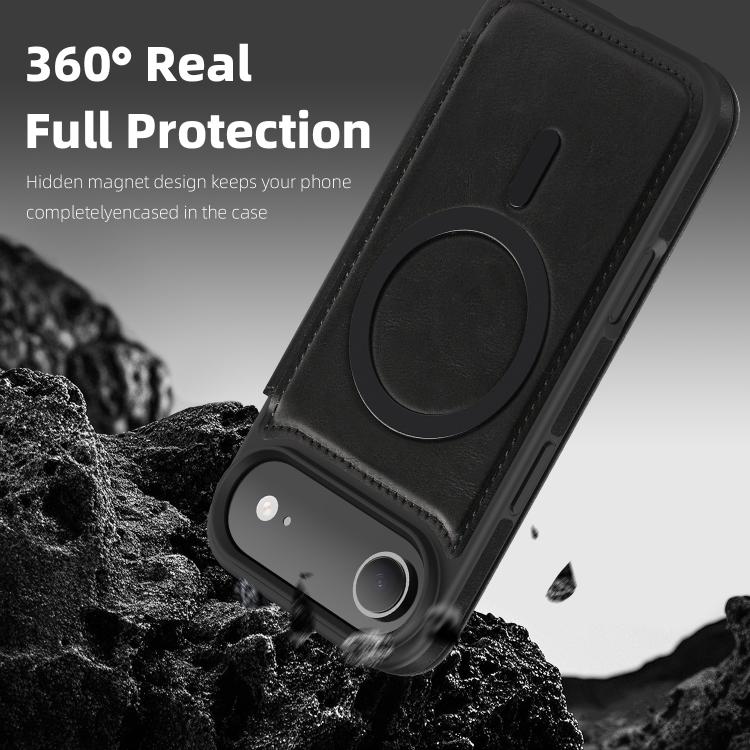For iPhone Air Linton MagSafe Leather Phone Case