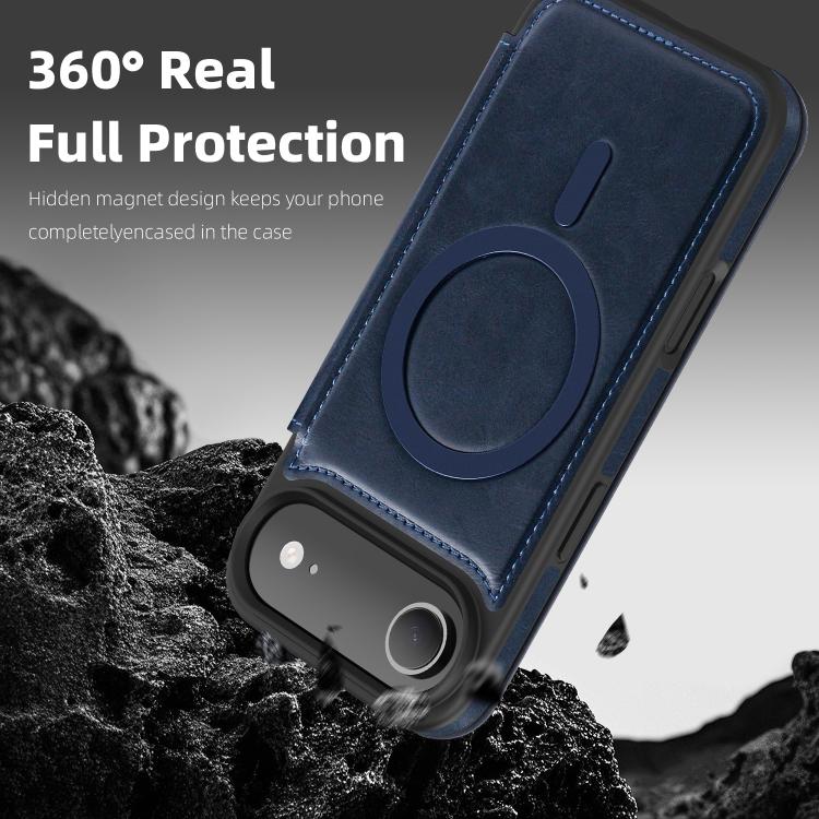 For iPhone Air Linton MagSafe Leather Phone Case