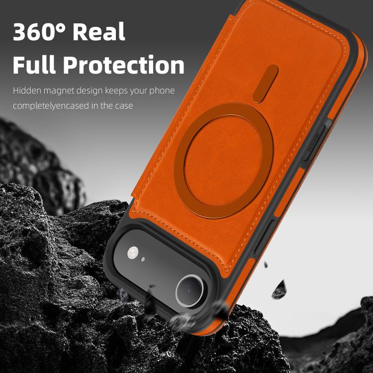 For iPhone Air Linton MagSafe Leather Phone Case