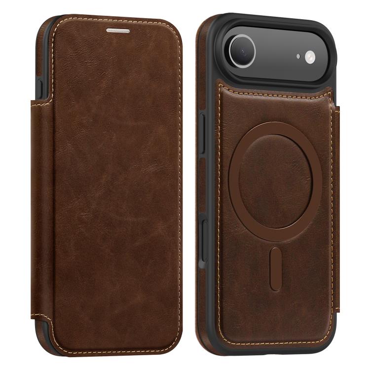 For iPhone Air Linton MagSafe Leather Phone Case