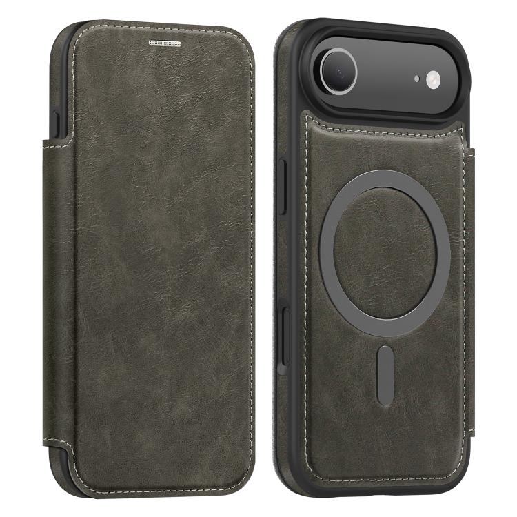 For iPhone Air Linton MagSafe Leather Phone Case