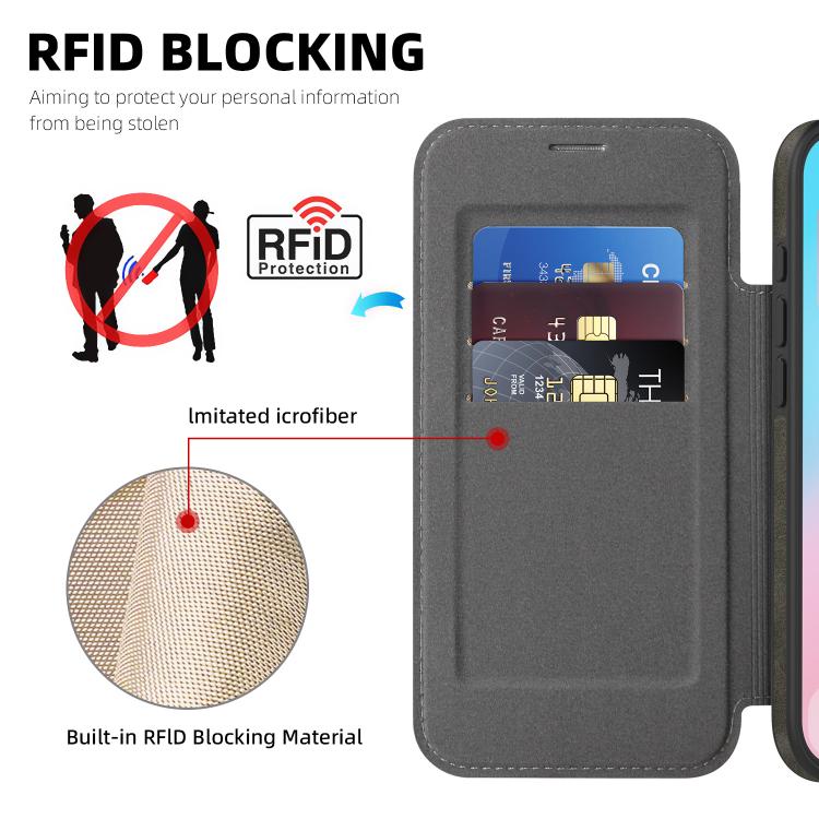 For iPhone Air Linton MagSafe Leather Phone Case