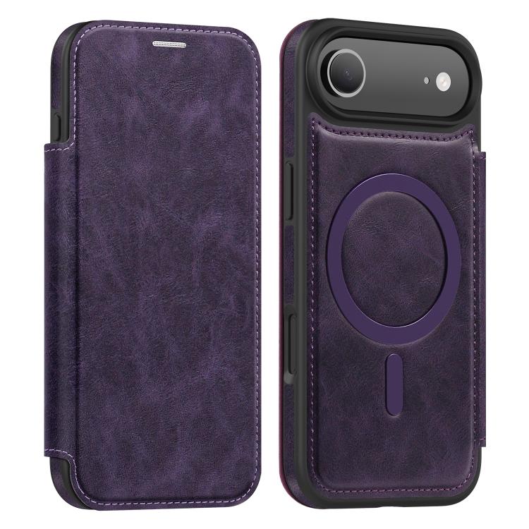 For iPhone Air Linton MagSafe Leather Phone Case