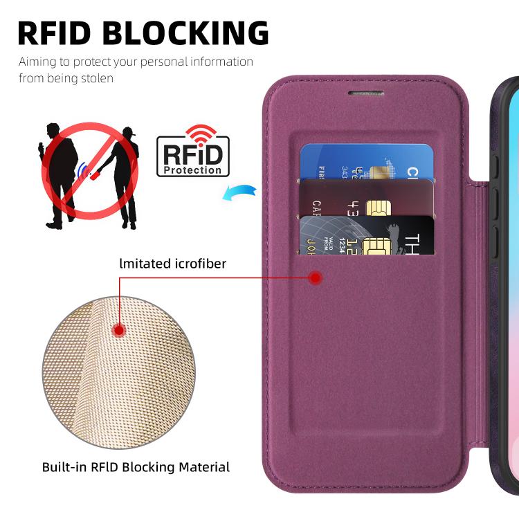 For iPhone Air Linton MagSafe Leather Phone Case