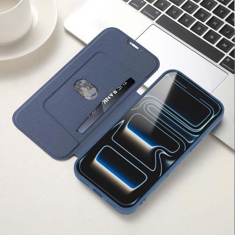 For iPhone 17 Pro Max Imitate Liquid Skin Feel Leather Phone Case with Card Slots