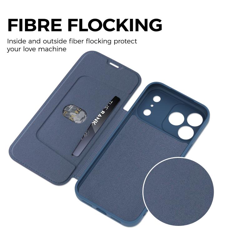 For iPhone 17 Pro Imitate Liquid Skin Feel Leather Phone Case with Card Slots