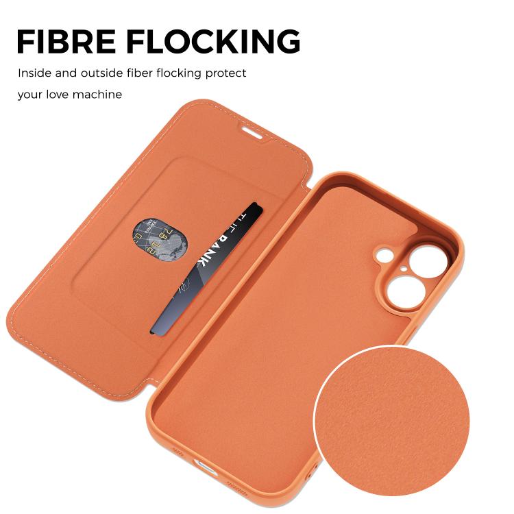 For iPhone 17 Imitate Liquid Skin Feel Leather Phone Case with Card Slots