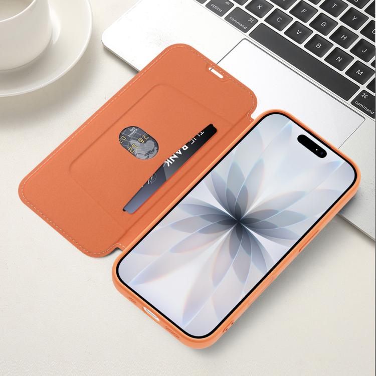 For iPhone 17 Imitate Liquid Skin Feel Leather Phone Case with Card Slots
