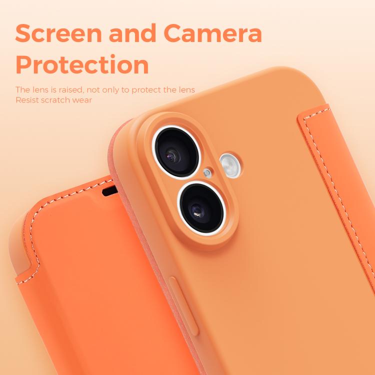 For iPhone 17 Imitate Liquid Skin Feel Leather Phone Case with Card Slots