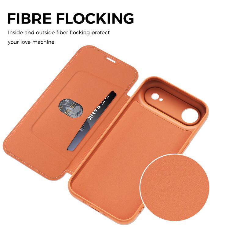For iPhone Air Imitate Liquid Skin Feel Leather Phone Case with Card Slots