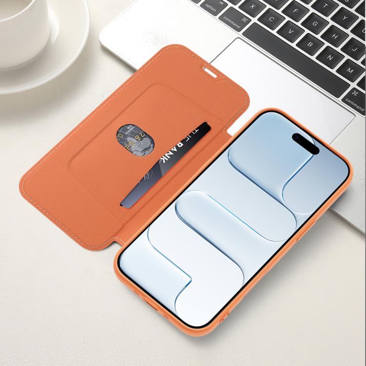 For iPhone Air Imitate Liquid Skin Feel Leather Phone Case with Card Slots