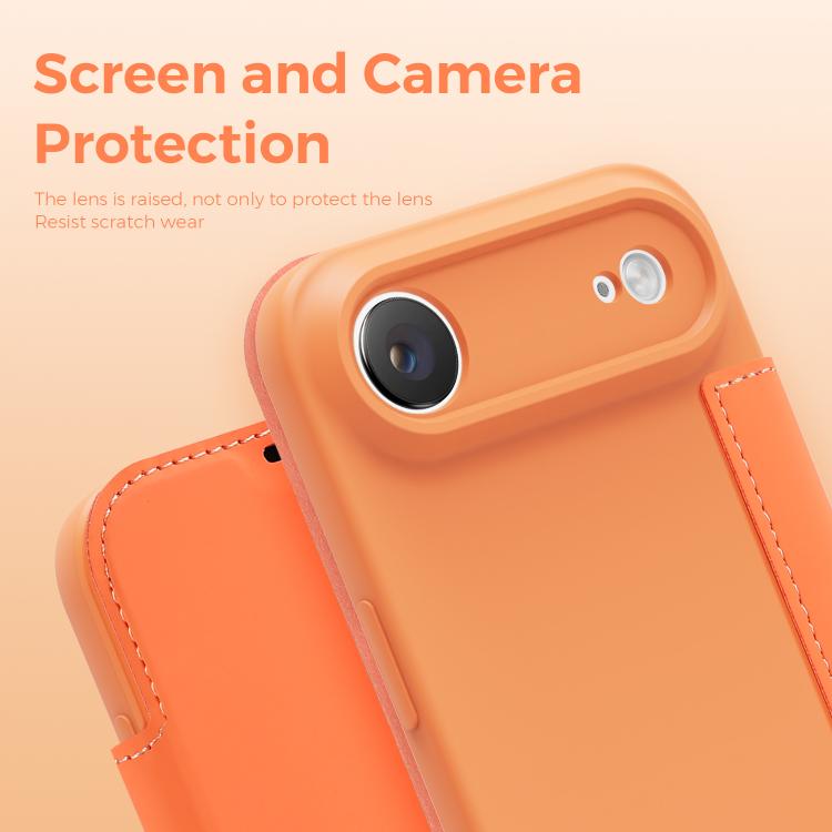 For iPhone Air Imitate Liquid Skin Feel Leather Phone Case with Card Slots