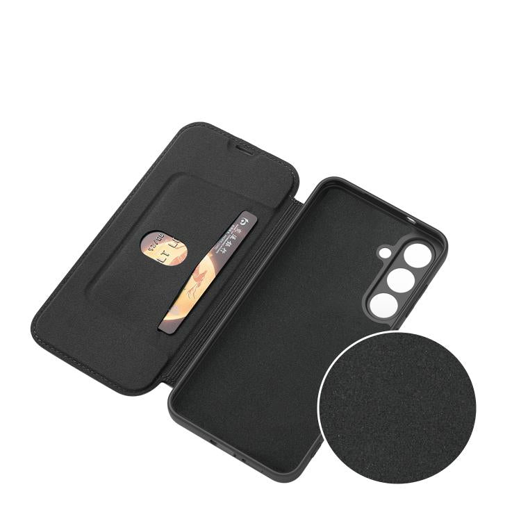 For Samsung Galaxy S25 5G Imitate Liquid Skin Feel Leather Phone Case with Card Slots