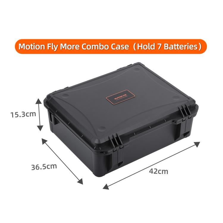 For DJI Neo 2 Sunnylife Hard Travel Shell Waterproof Shock-proof Box, Type:Motion Fly More Combo - Black