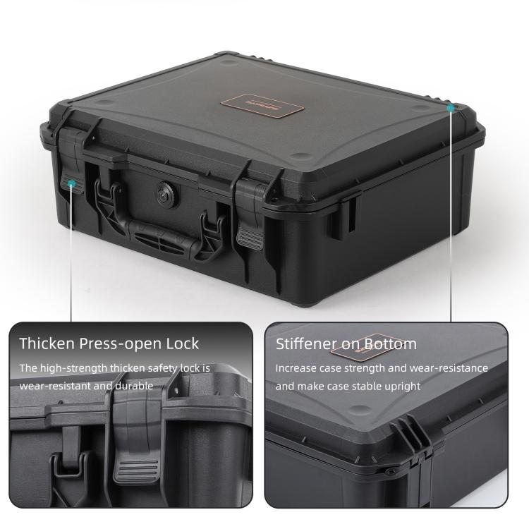 For DJI Neo 2 Sunnylife Hard Travel Shell Waterproof Shock-proof Box, Type:Motion Fly More Combo - Black