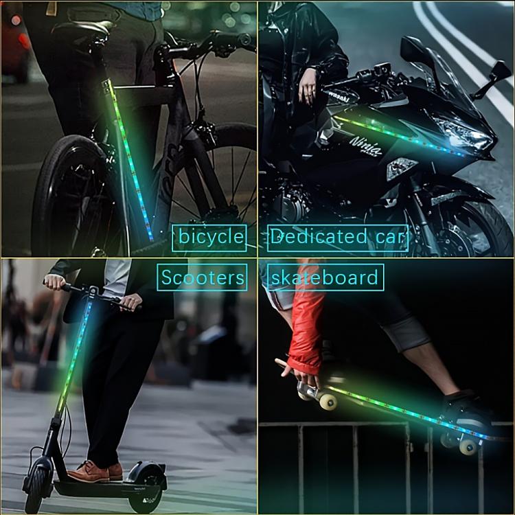 Skateboard RGB Ambient Light Strip with Battery Box, Specification:0.5m