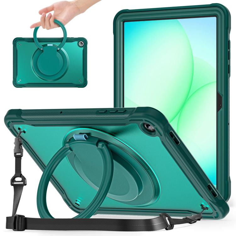 For Samsung Galaxy Tab A11+ Powerful Sailor Ring Holder Heavy Duty Hybrid Tablet Case with Strap