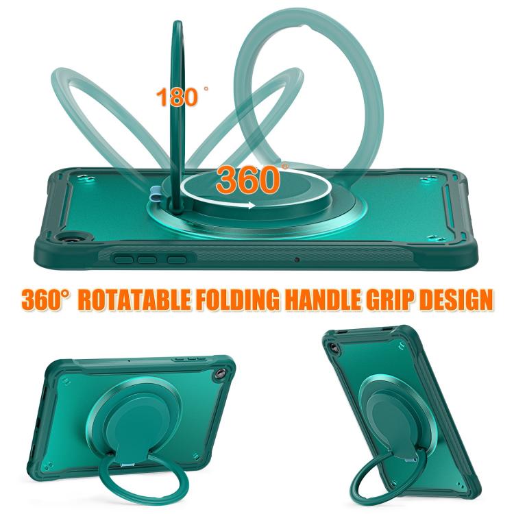 For Samsung Galaxy Tab A11+ Powerful Sailor Ring Holder Heavy Duty Hybrid Tablet Case with Strap