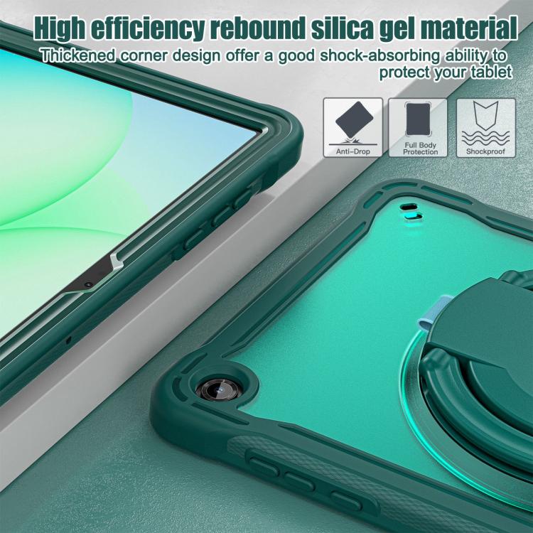 For Samsung Galaxy Tab A11+ Powerful Sailor Ring Holder Heavy Duty Hybrid Tablet Case with Strap