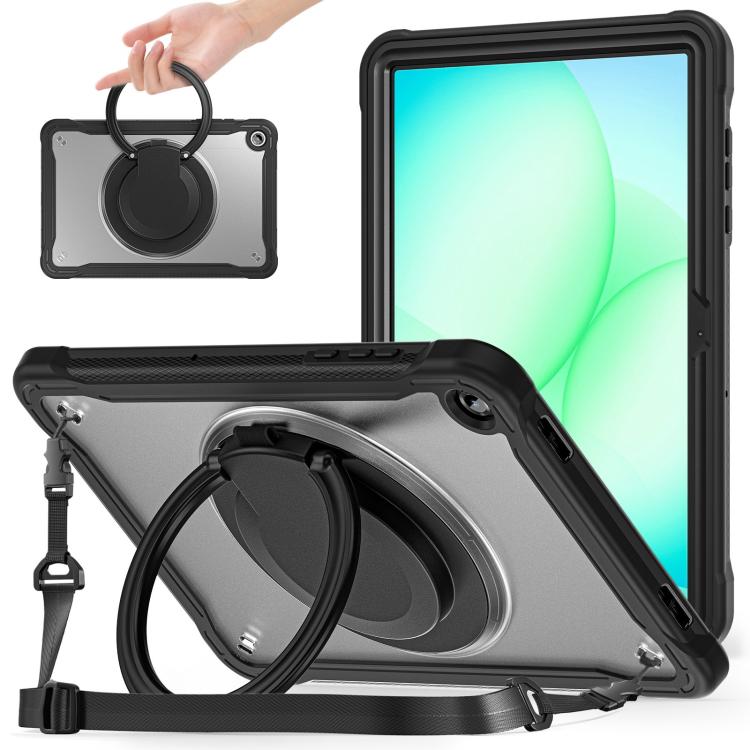 For Samsung Galaxy Tab A11+ Powerful Sailor Ring Holder Heavy Duty Hybrid Tablet Case with Strap