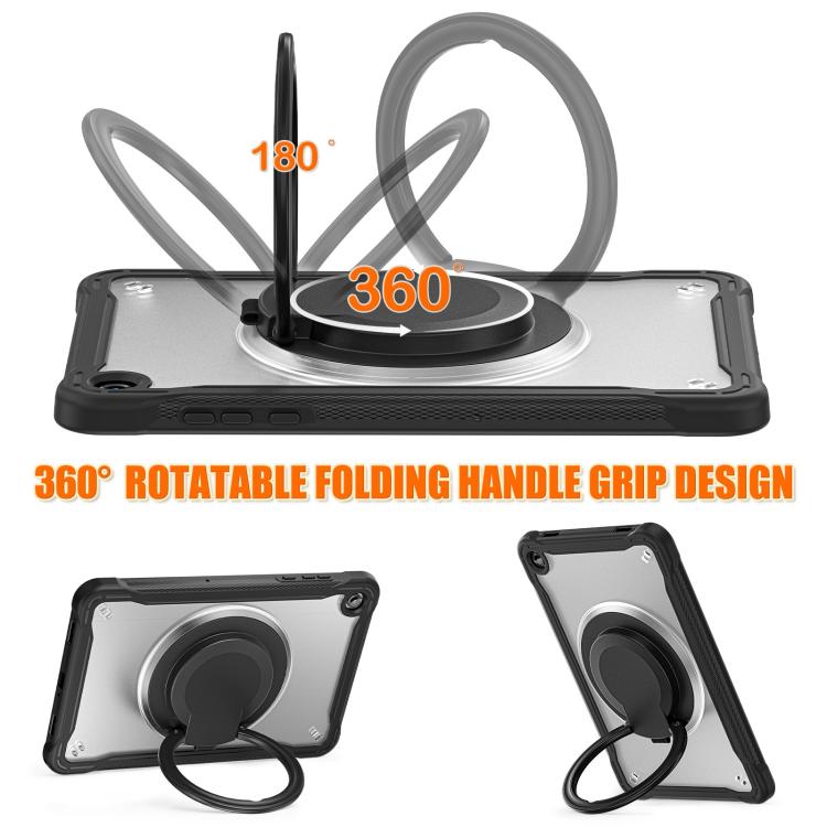 For Samsung Galaxy Tab A11+ Powerful Sailor Ring Holder Heavy Duty Hybrid Tablet Case with Strap